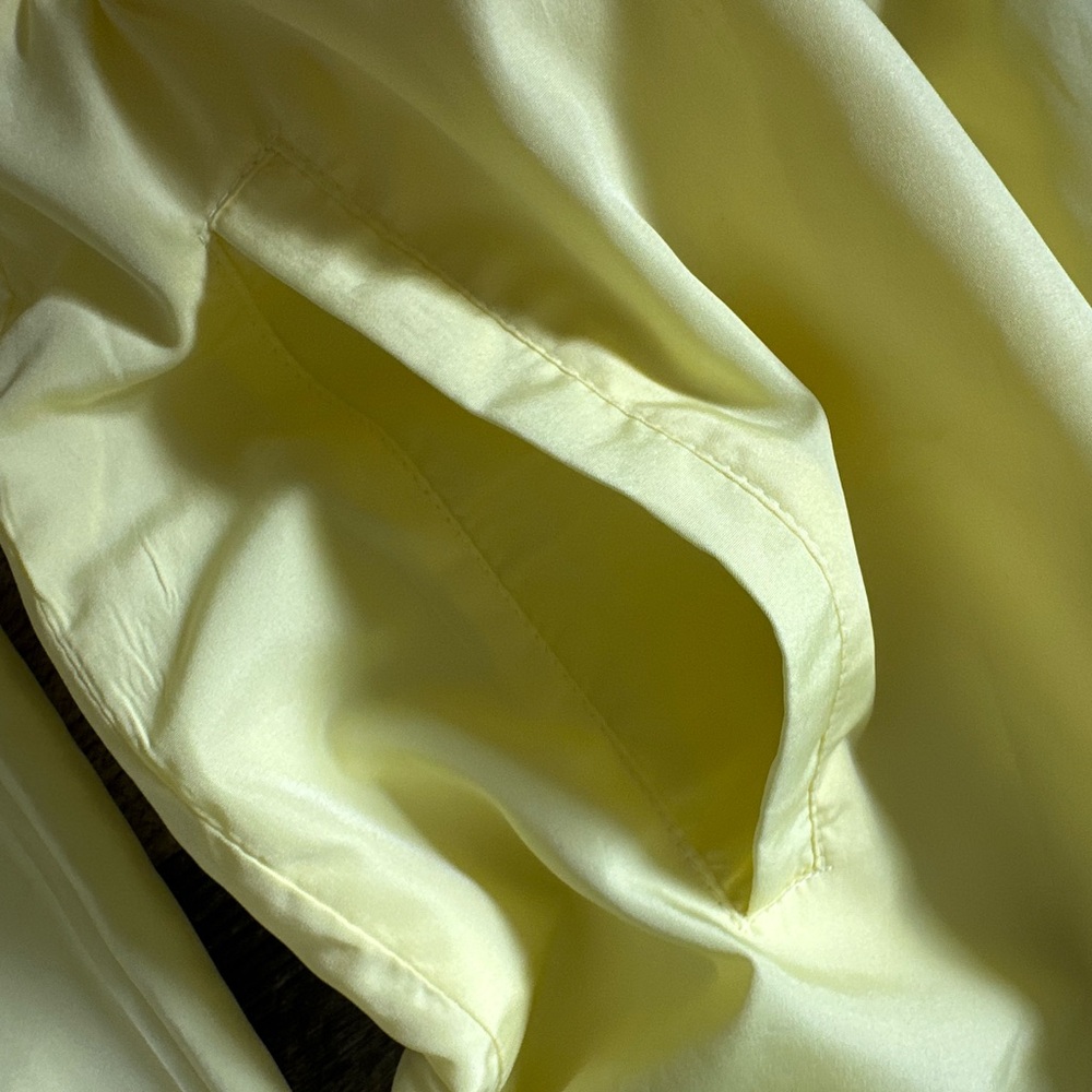 Forever 21 Spring Summer Beach Yellow & White Blue Zip-Up Jacket windbreaker - Picture 5 of 6
